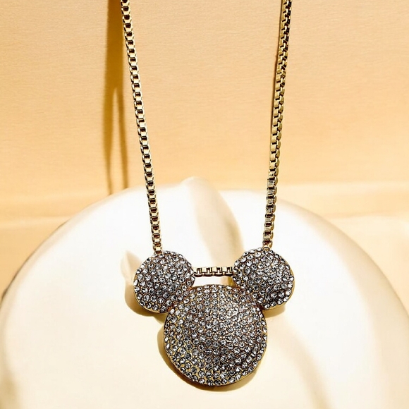 NEW Disney 3D pendant of Mickey's Mouse Pavé Bubble Necklace Officially Licensed - Picture 2 of 4